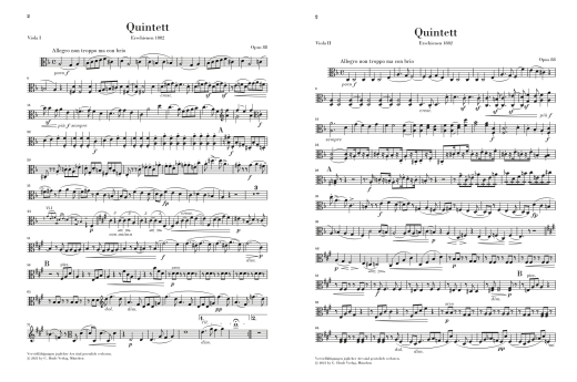 String Quintet no. 1 in F major op. 88 - Brahms/Kirsch - String Quintet - Parts Set
