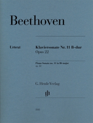 G. Henle Verlag - Sonata no. 11 in B flat major op. 22 - Beethoven /Gertsch /Perahia - Piano - Book
