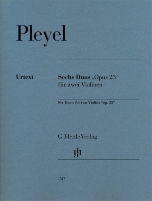 G. Henle Verlag - Six Duets op. 23 for two Violins - Pleyel/Gertsch - Violin Duet - Score/Parts