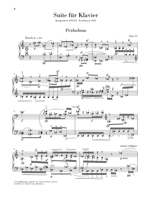 Suite op. 25 - Schoenberg/Auer - Piano - Book
