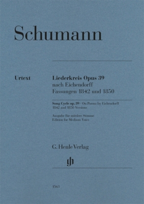 G. Henle Verlag - Liederkreis op. 39, On Poems by Eichendorff, Versions 1842 and 1850 - Schumann/Ozawa - Medium Voice/Piano - Book