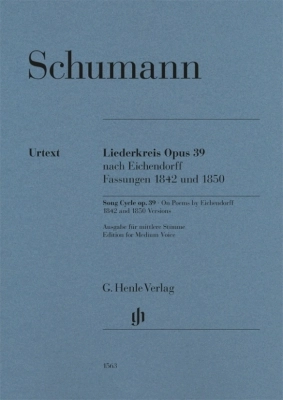 G. Henle Verlag - Liederkreis op. 39, On Poems by Eichendorff, Versions 1842 and 1850 - Schumann/Ozawa - Medium Voice/Piano - Book