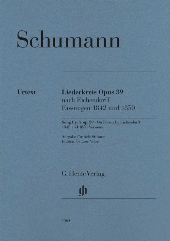 Liederkreis op. 39, On Poems by Eichendorff, Versions 1842 and 1850 - Schumann/Ozawa - Low Voice/Piano - Book