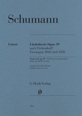 G. Henle Verlag - Liederkreis op. 39, On Poems by Eichendorff, Versions 1842 and 1850 - Schumann/Ozawa - Low Voice/Piano - Book