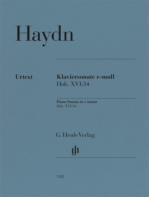 Sonata E minor Hob. XVI:34 (Revised Edition) - Haydn /Feder /Perahia - Piano - Book