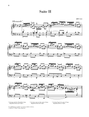 French Suite II in C minor BWV 813 (Revised Edition) - Bach/Scheideler - Piano - Book