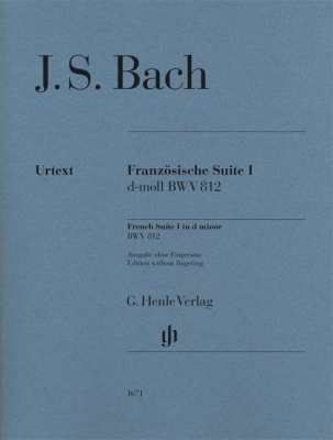 G. Henle Verlag - French Suite I in D minor BWV 812 (Revised Edition - w/o Fingering) - Bach/Scheideler - Piano - Book