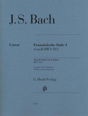 G. Henle Verlag - French Suite I in D minor BWV 812 (Revised Edition - w/o Fingering) - Bach/Scheideler - Piano - Book