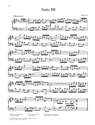 French Suite III in B minor BWV 814 (Revised Edition - w/o Fingering) - Bach/Scheideler - Piano - Book