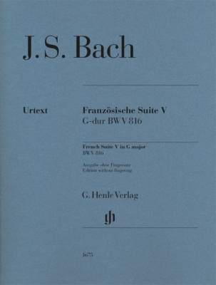 G. Henle Verlag - French Suite V in G major BWV 816 (Revised Edition - w/o Fingering) - Bach/Scheideler - Piano - Book