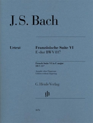 G. Henle Verlag - French Suite VI in E major BWV 817 (Revised Edition - w/o Fingering) - Bach/Scheideler - Piano - Book