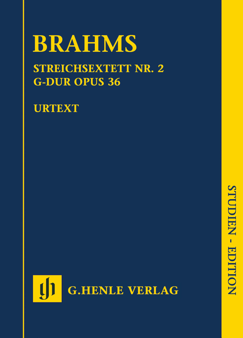 String Sextet no. 2 in G major op. 36 - Brahms/Eich - Study Score - Book
