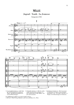 Mladi (Youth): Suite for Wind Instruments - Janacek/Zahradka - Study Score - Book