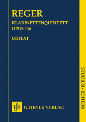 G. Henle Verlag - Clarinet Quintet in A major op. 146 - Reger/Kube - Study Score - Book