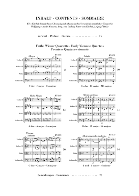 The String Quartets: 4 Volumes in a Slipcase - Mozart/Seiffert - Study Scores - Box Set