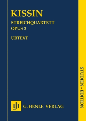 G. Henle Verlag - String Quartet op. 3 - Kissin - Study Score - Book