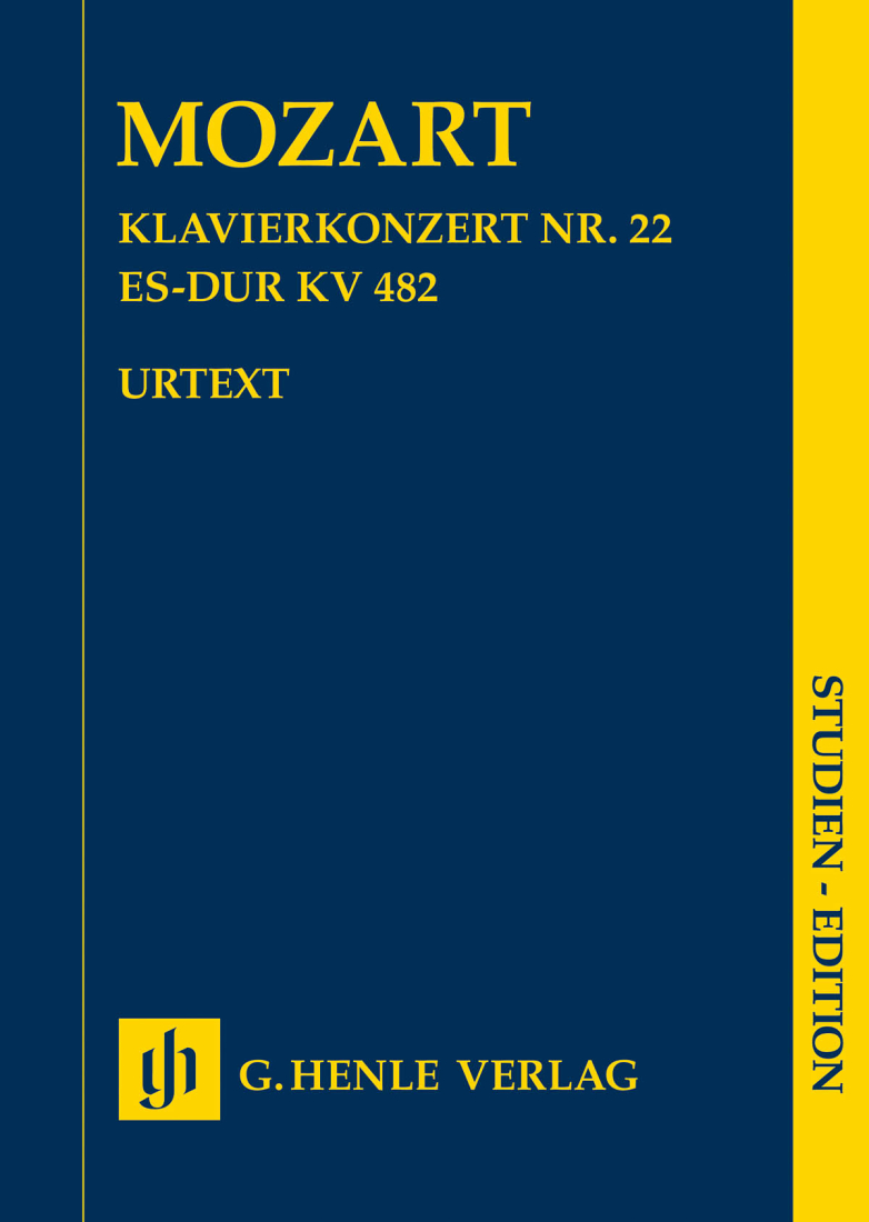 Piano Concerto no. 22 in E flat major K. 482 - Mozart/Eisen - Study Score - Book