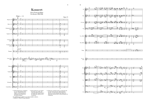 Horn Concerto no. 1 in E flat major op. 11 - Strauss/Damm - Study Score - Book