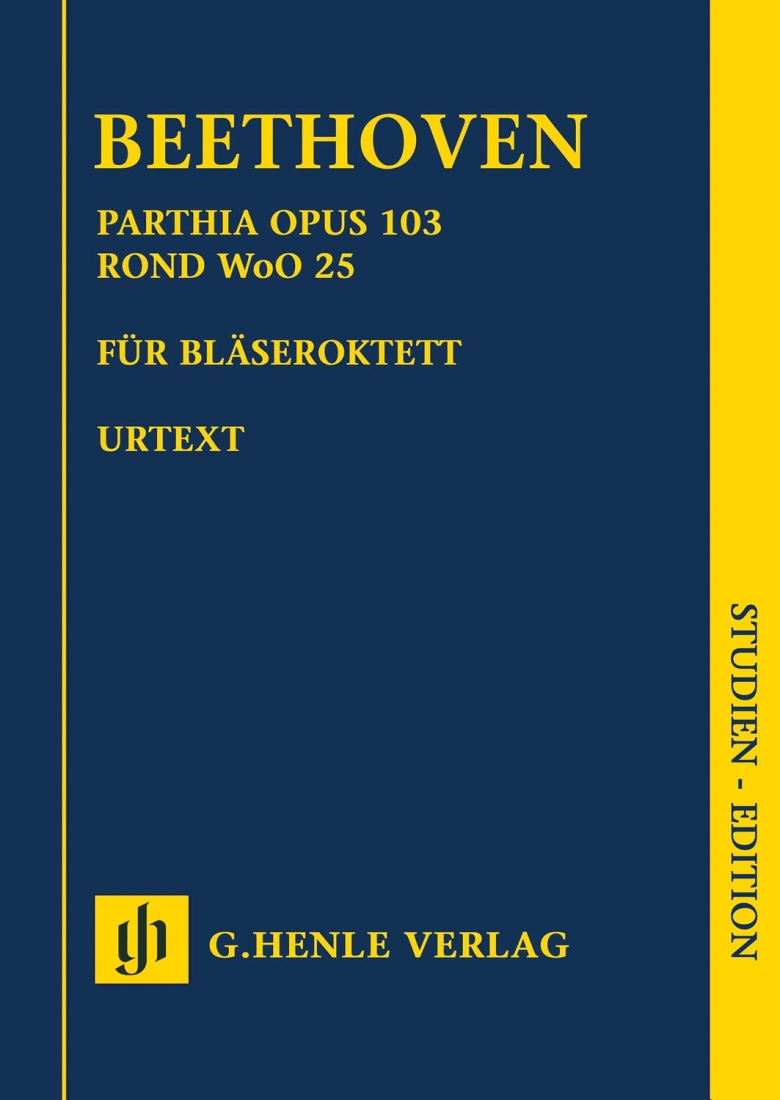 Parthia op. 103, Rondo WoO 25 for 2 Oboes, 2 Clarinets, 2 Horns and 2 Bassoons - Beethoven/Voss - Study Score - Book