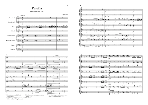 Parthia op. 103, Rondo WoO 25 for 2 Oboes, 2 Clarinets, 2 Horns and 2 Bassoons - Beethoven/Voss - Study Score - Book