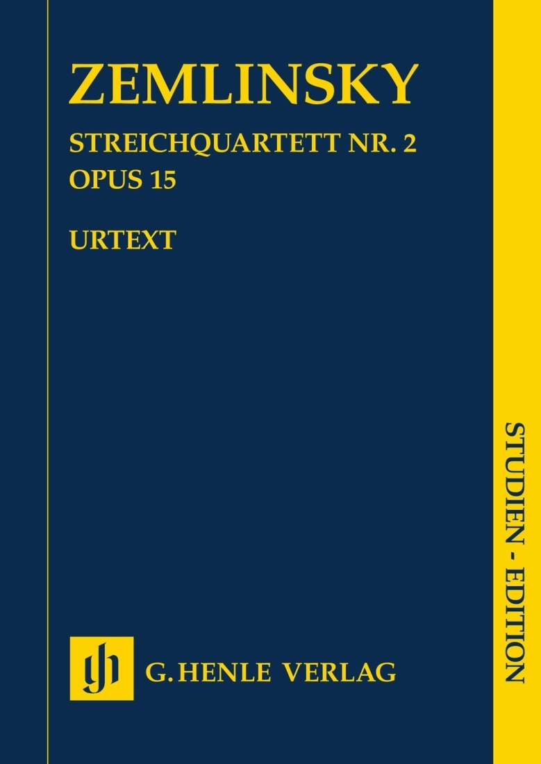 String Quartet no. 2 op. 15 - Zemlinsky/Rahmer - Study Score - Book