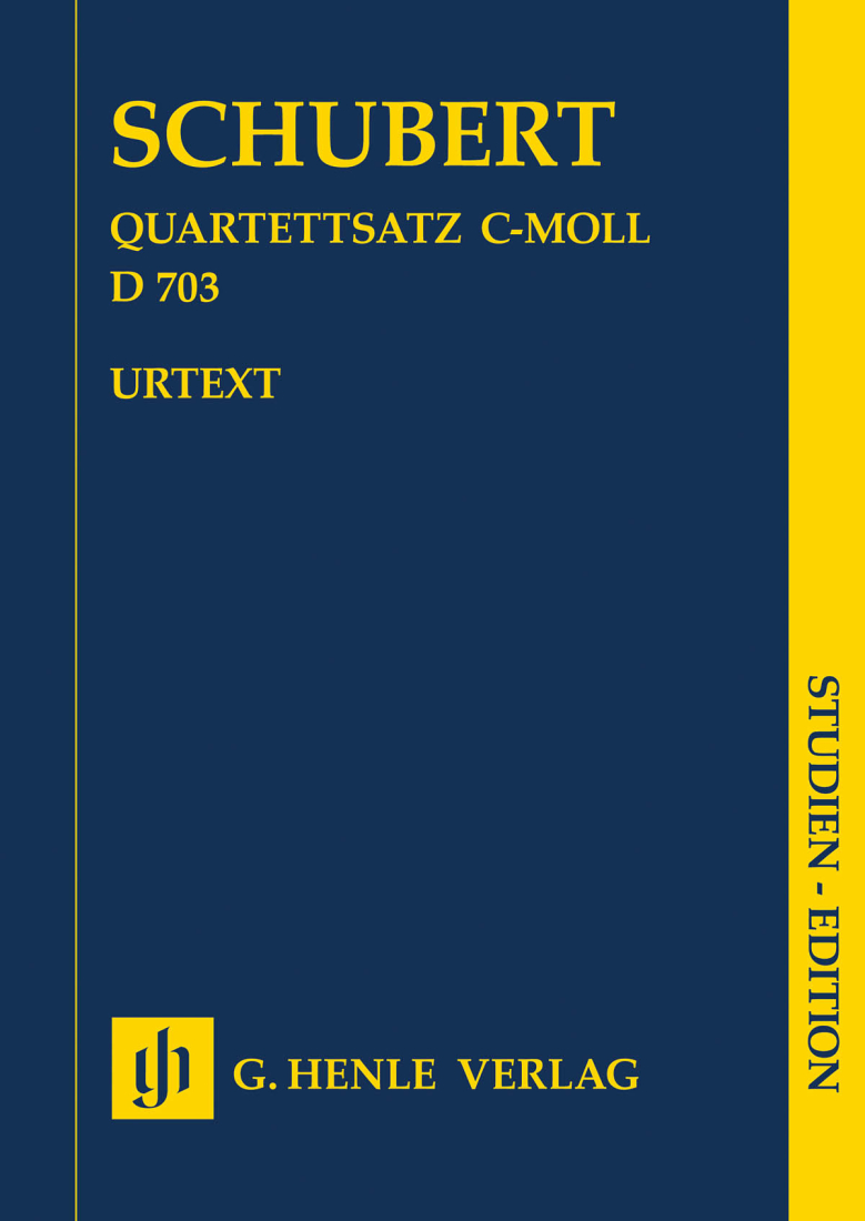 String Quartet Movement (Quartettsatz) in C Minor, D. 703 - Schubert/Voss - Study Score - Book