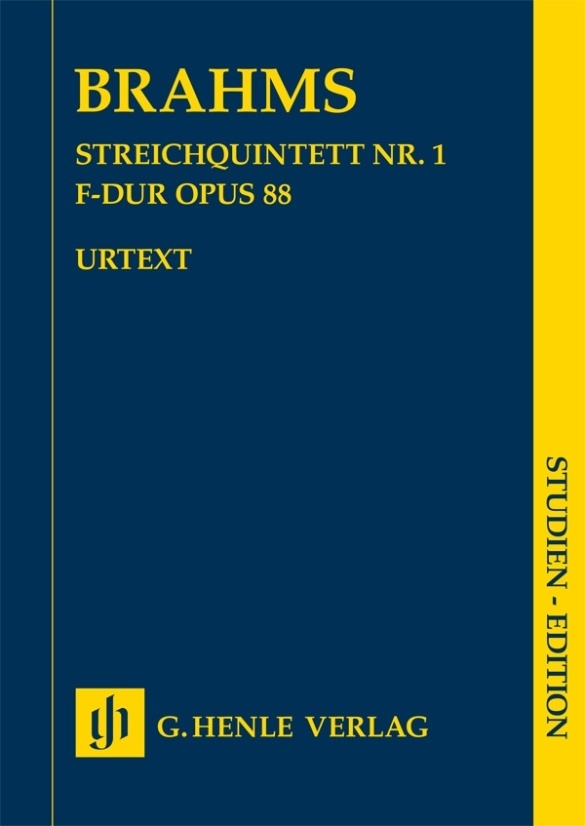 String Quintet no. 1 in F major op. 88 - Brahms/Kirsch - Study Score - Book