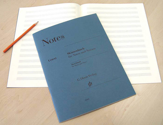 Sketchbook for Music & Notes - 14 Stave