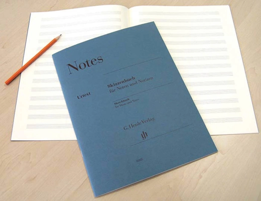 Sketchbook for Music & Notes - 14 Stave