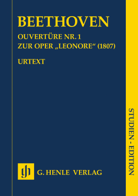 G. Henle Verlag - Overture no. 1 for the Opera Leonore (1807) - Beethoven/Luhning - Study Score - Book