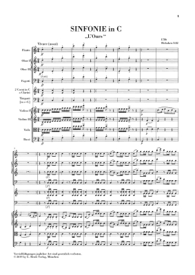 Symphony C major Hob. I:82 (L\'Ours) (Paris Symphony) - Haydn /Gerlach /Lippe - Study Score - Book
