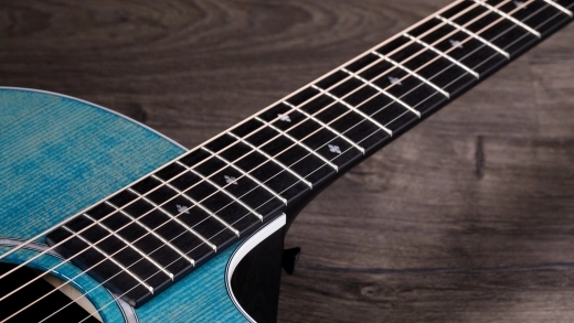 214ce Deluxe Limited Grand Auditorium Acoustic-Electric Guitar - Trans Blue