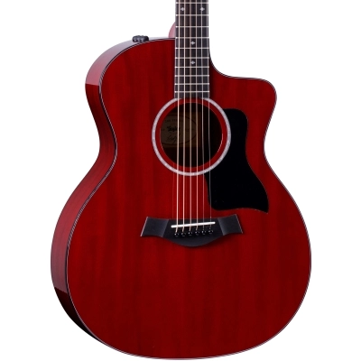 224ce Deluxe Limited Grand Auditorium Acoustic-Electric Guitar - Trans Red