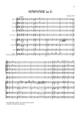Symphony in G major Hob. I:88 - Haydn/Friesenhagen - Study Score - Book