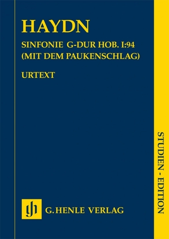 Symphony in G major Hob. I:94 (Surprise) (London Symphony) - Haydn/Zahn - Study Score - Book