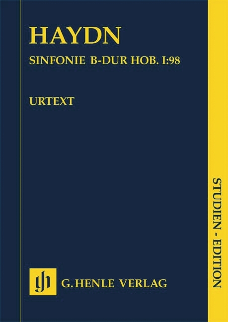 Symphony in B flat major Hob. I:98 (London Symphony) - Haydn/Zahn - Study Score - Book