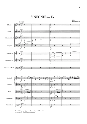 Symphony in E flat major Hob. I:99 (London Symphony) - Haydn/Walter - Study Score - Book