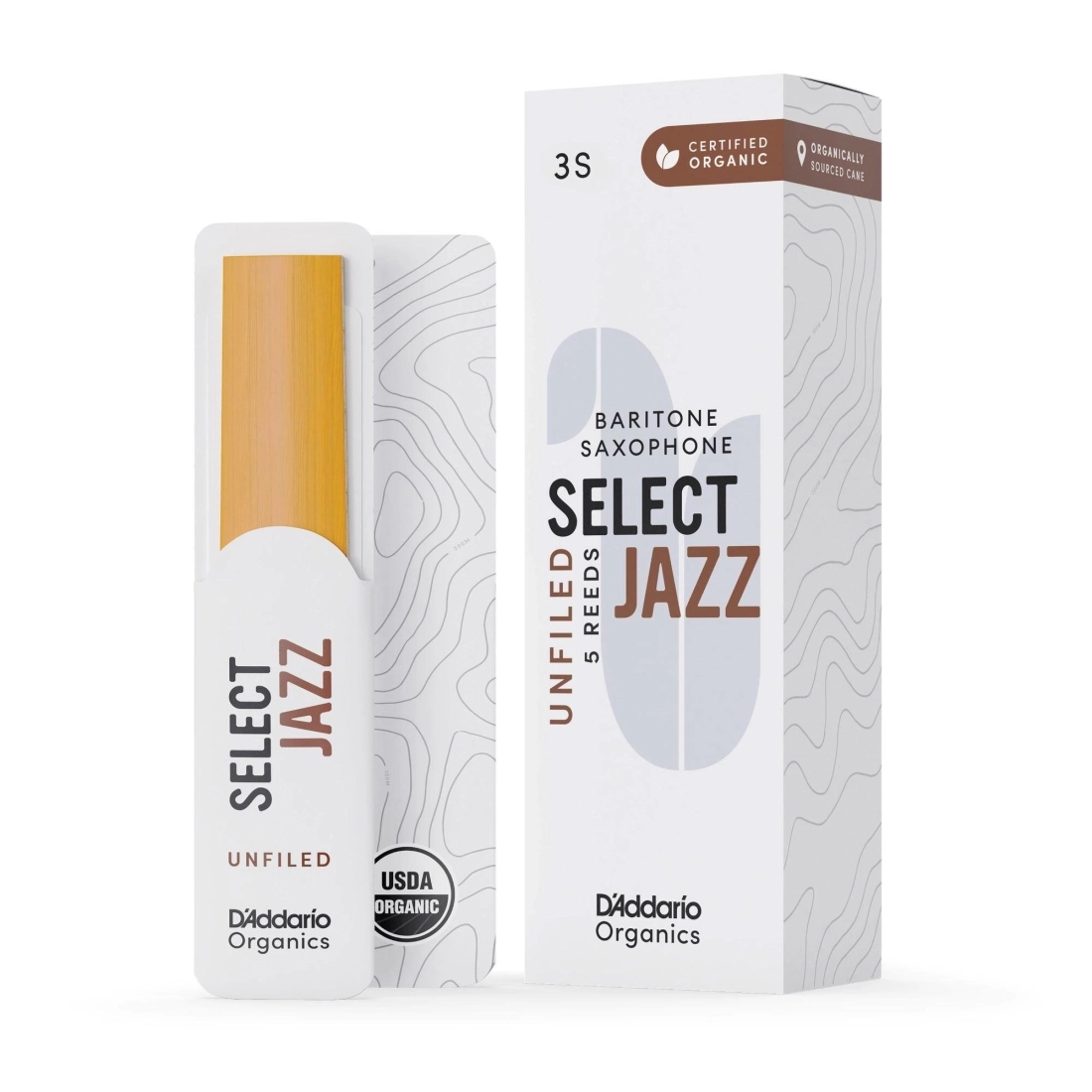 Organic Select Jazz Unfiled Bari Sax Reeds 3S(5 Pack)