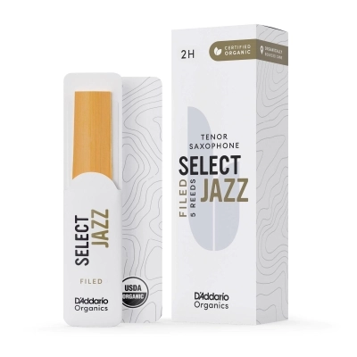 DAddario Woodwinds - Organic Select Jazz Filed Tenor Sax Reeds 2H (5 Pack)