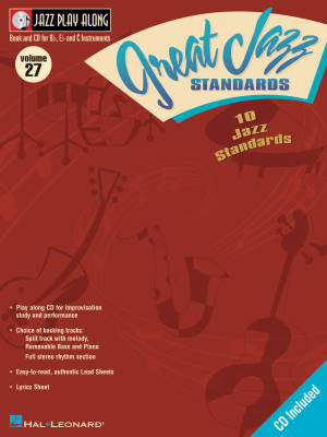 Great Jazz Standards: Jazz Play-Along Volume 27 - Book/CD