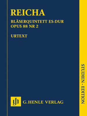 Quintet in E flat major op. 88 no. 2 for Wind Instruments - Reicha /Wiese /Mullemann - Study Score - Book