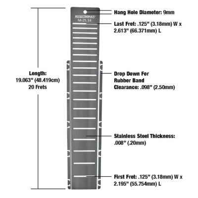 Fret Shield Fretboard Protector Guard for M-25.34\'\' Guitar Fret Scale