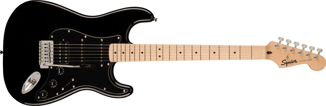 Sonic Stratocaster HSS, Maple Fingerboard - Black