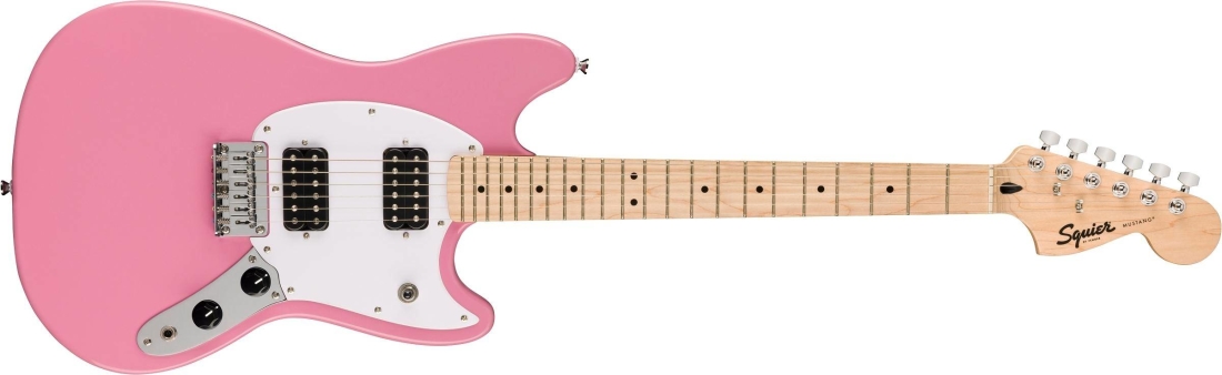 Sonic Mustang HH, Maple Fingerboard - Flash Pink