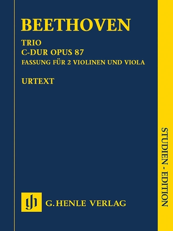 Trio in C major op. 87 for Two Violins and Viola - Beethoven/Voss - Study Score - Book