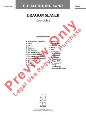 Dragon Slayer - Grice - Concert Band - Gr. 1
