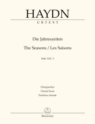 Baerenreiter Verlag - Die Jahreszeiten (The Seasons), Hob. XXI:3 - Haydn/Raab - SATB Choral Score