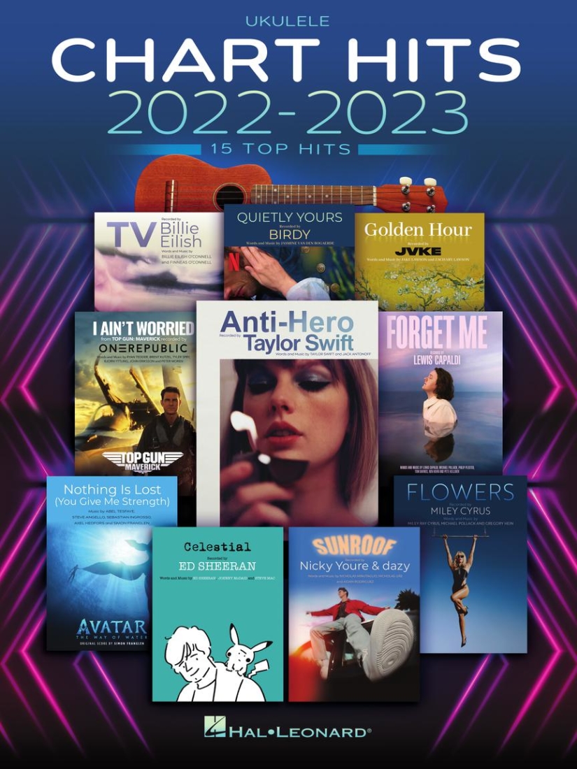 Chart Hits of 2022-2023: 15 Top Hits - Ukulele - Book