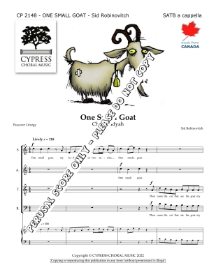 One Small Goat - Robinovitch - SATB