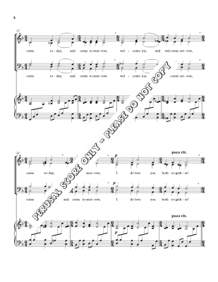 Welcome joy, and welcome sorrow (mvt. 1 from the \'\'Sorrow and Joy\'\' trilogy) - Keats/Chatman - SATB
